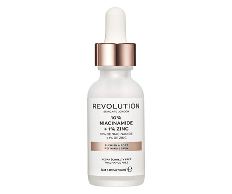 Revolution Skincare 10% Niacinamida si 1% Zinc Blemish & Pore Ser, 30ml