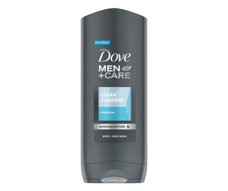 Gel de dus, Dove, Men+Care Clean Comfort, Micro Moisture, 250 ml