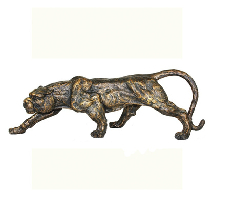Figurina leopard, nuanta bronz, 17,5x52x19 cm