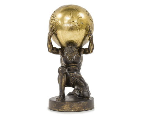 Figurina Atlas, auriu/bronz, 29x13x13 cm