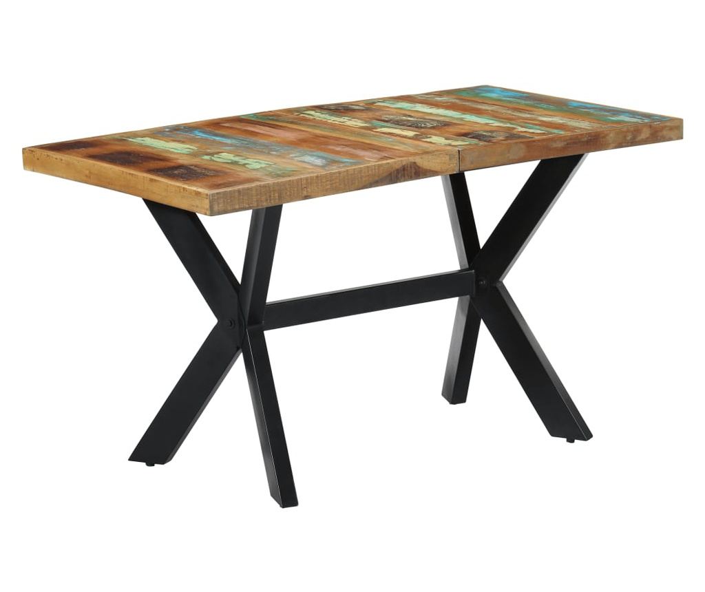 Jídelní stůl, 140 x 70 x 75 cm, recyklované masivní dřevo