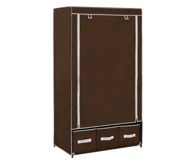 282458 Wardrobe Brown 87x49x159 cm Fabric