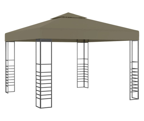 Pavilion de grădină, gri taupe, 3 x 3 m, 180 g/m²