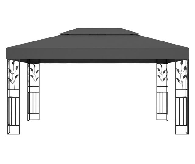 Διπλό κιόσκι οροφής, ανθρακί, 3 x 4 μ.