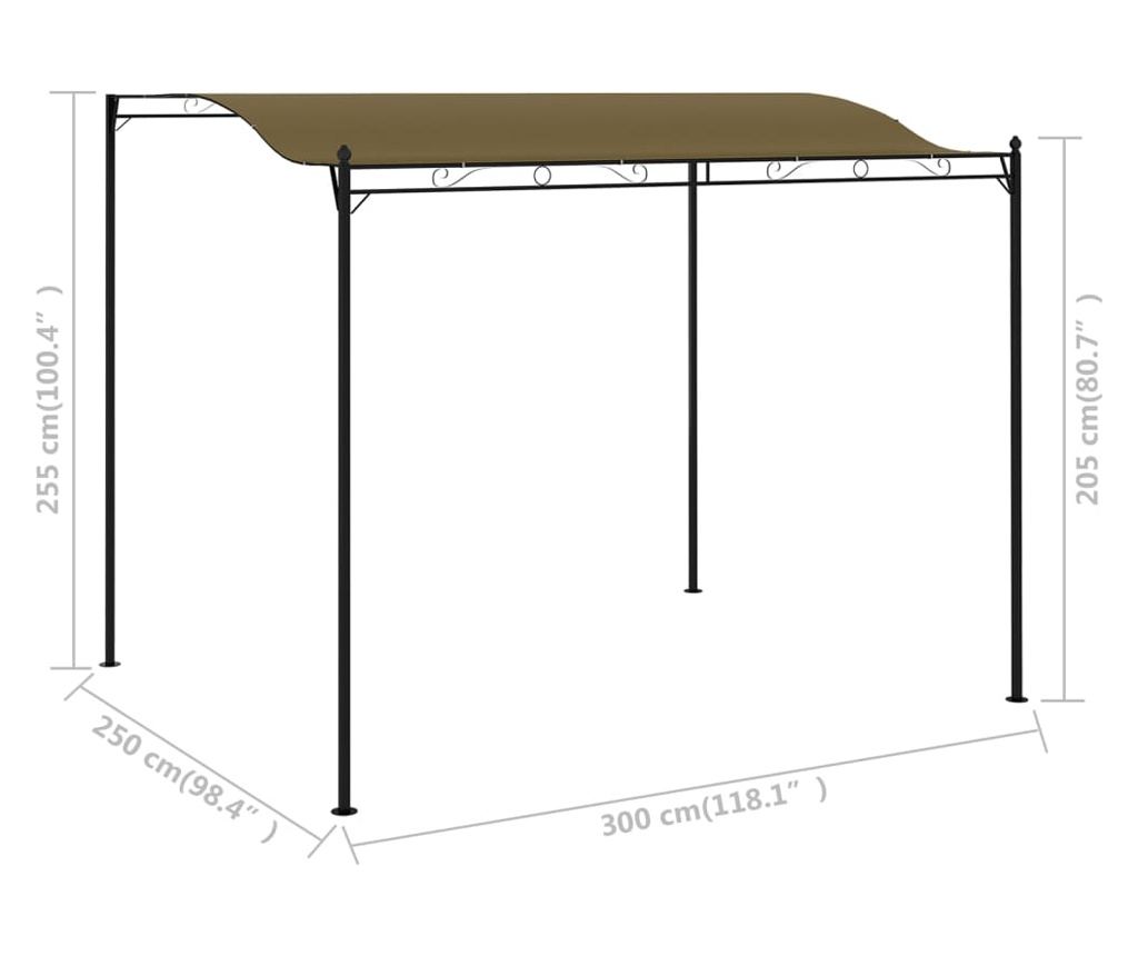 Сенник за слънце, сив тауп, 3 x 2,5 m, 180 g/m² - 6