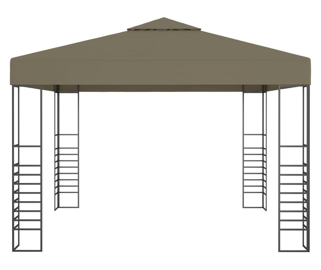 Vrtni paviljon, Taupe siva, 3 x 3 m, 180 g/m² - 2