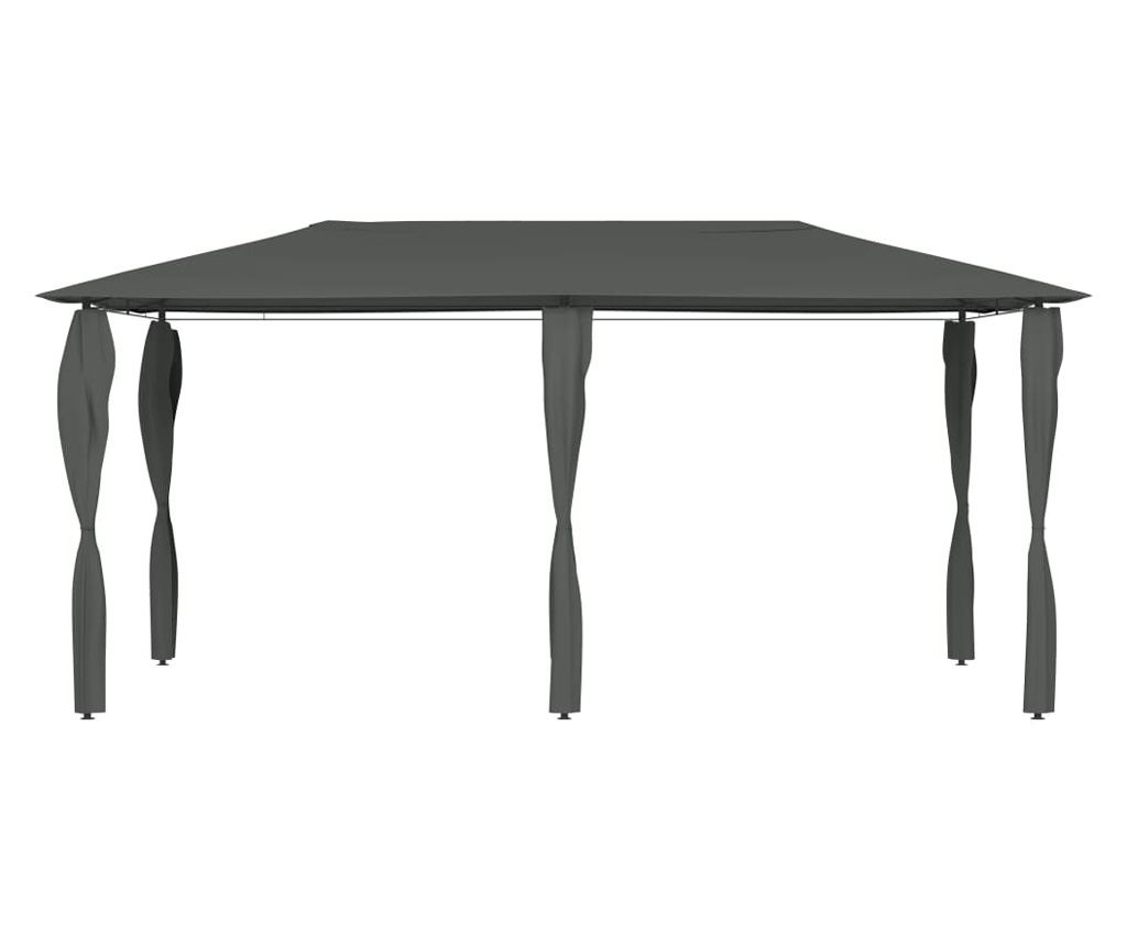 Градински павилион със стълбове, антрацит, 3x6x2,6 m, 160 g/m² - 2