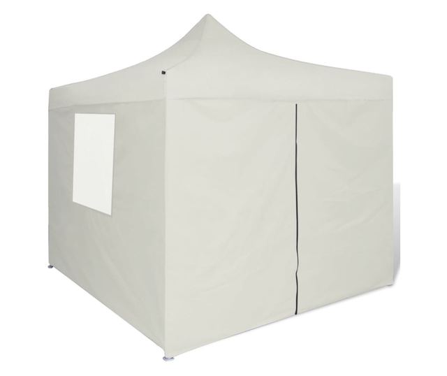 41464 Κρεμ Αναδιπλούμενη Σκηνή 3 x 3 μ. με 4 Τοιχώματα