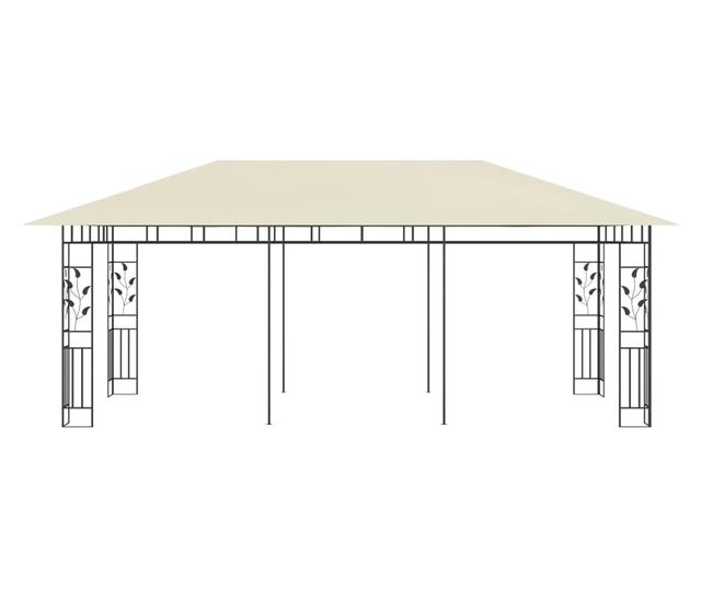 Κιόσκι με Κουνουπιέρα, Κρεμ, 6 x 3 x 2.73 μ.