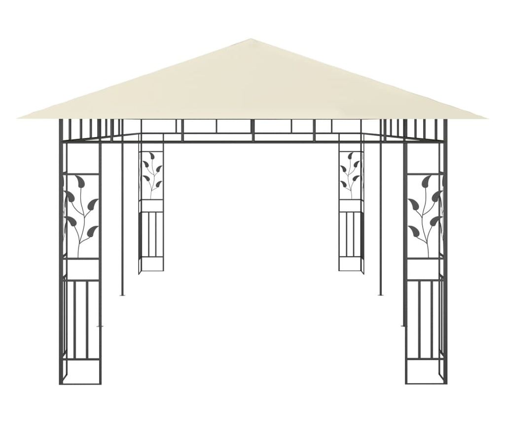 Κιόσκι με Κουνουπιέρα, Κρεμ, 6 x 3 x 2.73 μ. - 4