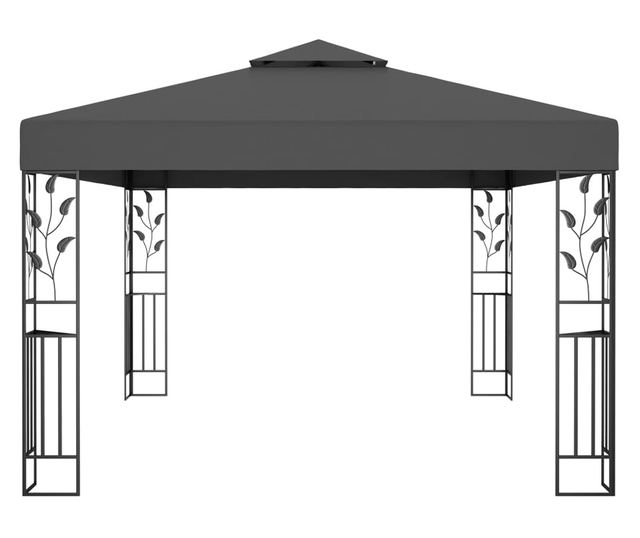 Διπλό κιόσκι οροφής, ανθρακί, 3 x 4 μ.