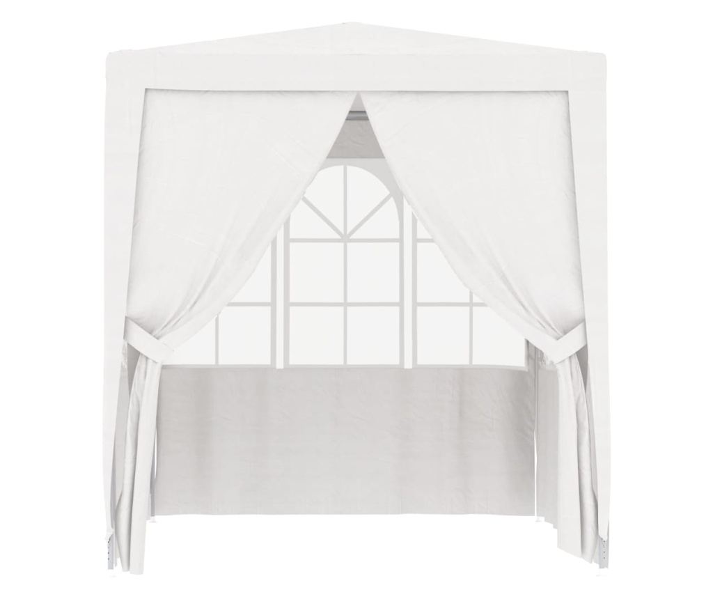 Професионална шатра за парти с бели стени, 2 x 2 m, 90 g/m² - 2