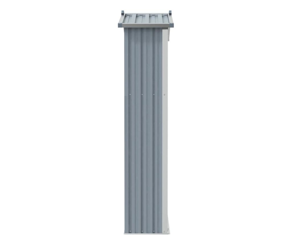 Градински навес, сив, 107,5x46x183 см, поцинкована стомана - 5