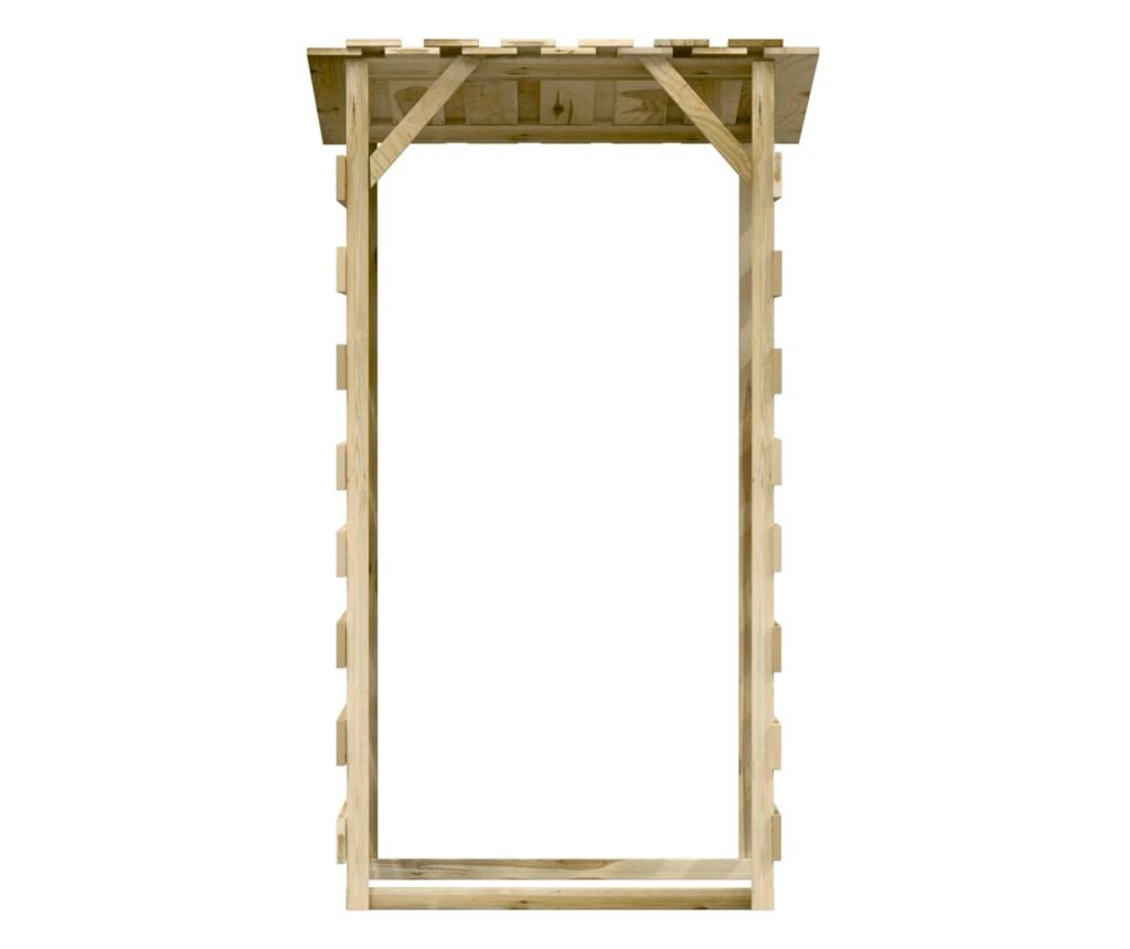 Pergole s krovom, 4 kom, 100x90x200 cm, Tretirano borovo drvo - 4
