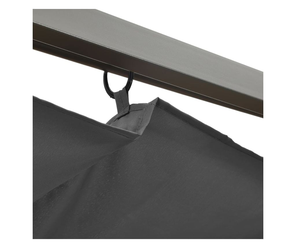 Pergola s uvlačnim krovom, antracit, 3x3m, čelik, 180 g/m² - 5