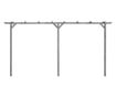 Vrtna pergola, siva, 400 x 40 x 205 cm, tretirani bor thumbnail 2