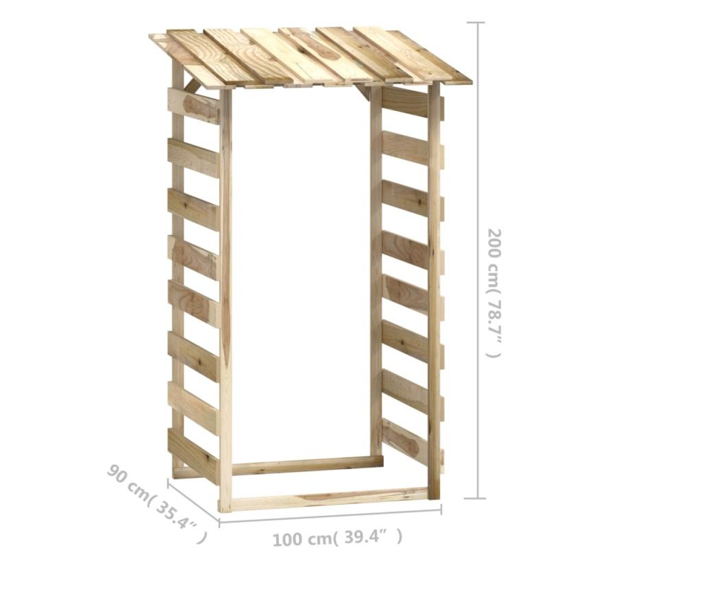 Pergole s krovom, 2 kom, 100x90x200 cm, Tretirani bor - 8