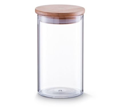 Staklenka s poklopcem od bambusa, 1000ml, 10,5x17,5cm, Zeller