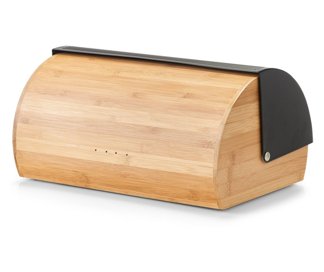 Kutija za kruh, bambus/metal, crna, 39x27x19cm, Zeller
