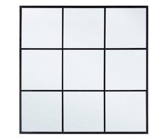 Oglinda perete rama neagra Nucleos 90x3x90 cm