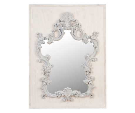 Огледало за стена рамка Полиуретан бяло античен 94x10x129 см