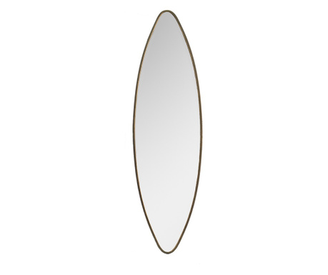 Bakreno kovinsko stensko ogledalo 34x4x121 cm