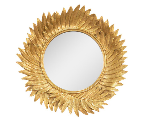 Zlato stensko ogledalo iz poliresina 25x3 cm