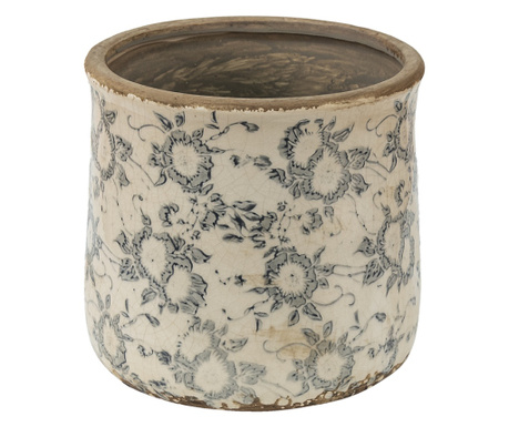 Ghiveci ceramica bej gri 17x16 cm