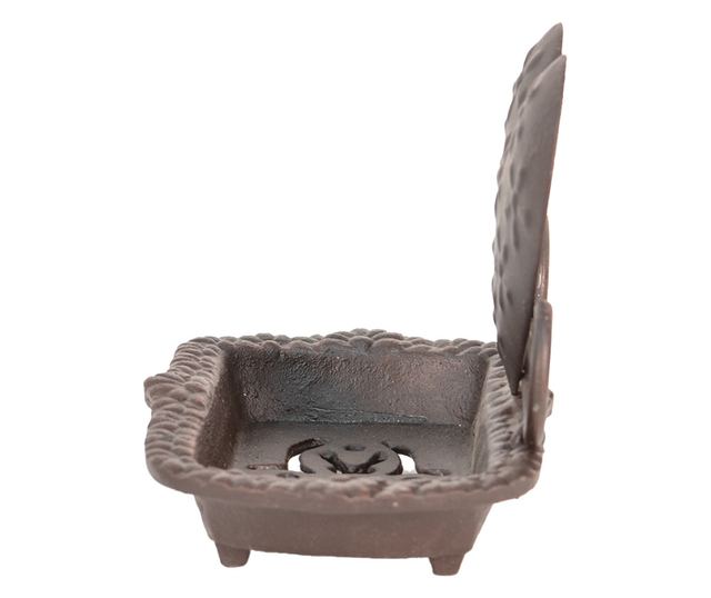 Savoniera perete fier maro 16x11x13 cm