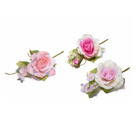 Set 3 Trandafiri artificiali 18 cm