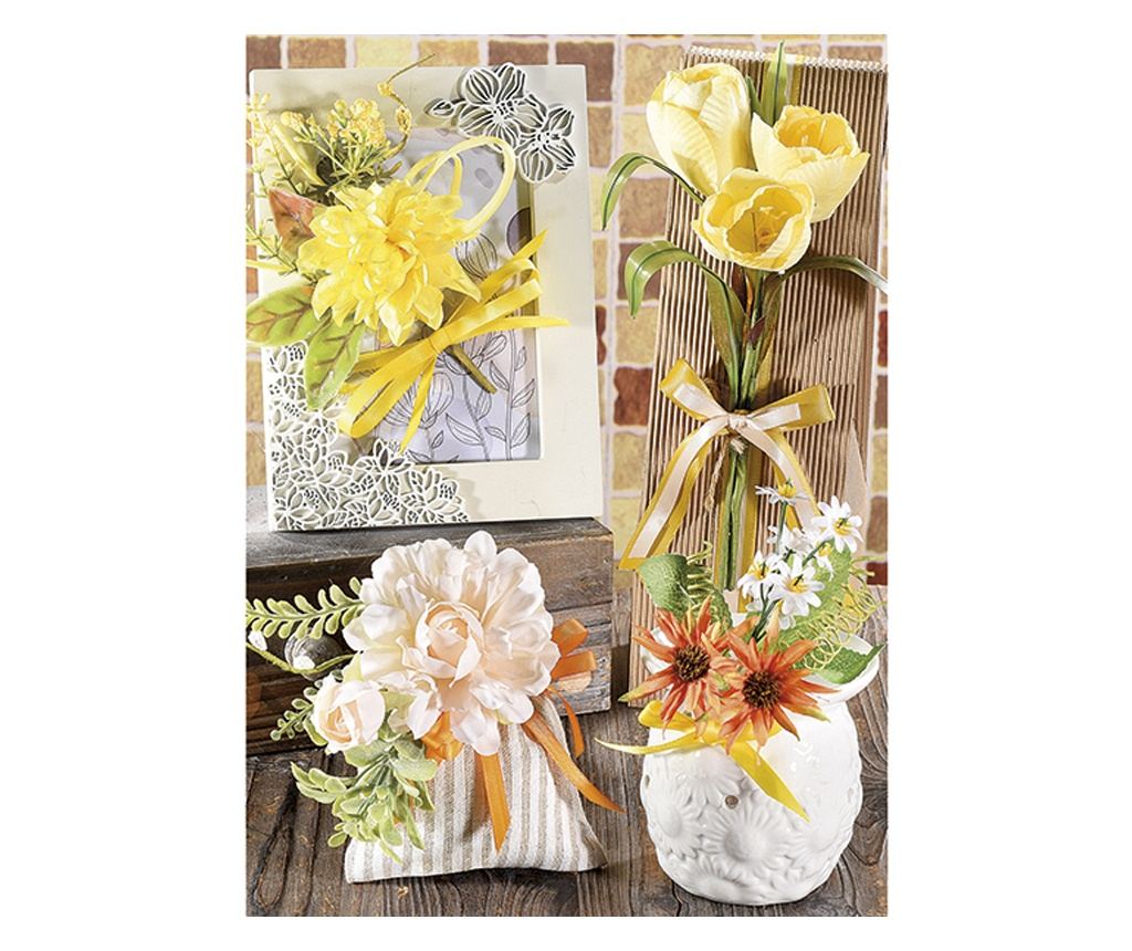 Set 3 flori artificiale Dalia 16 cm - 5