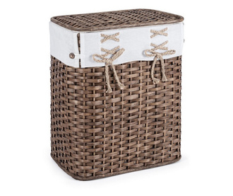 Cos rufe din rattan maro Simplicity 43x30x53 cm