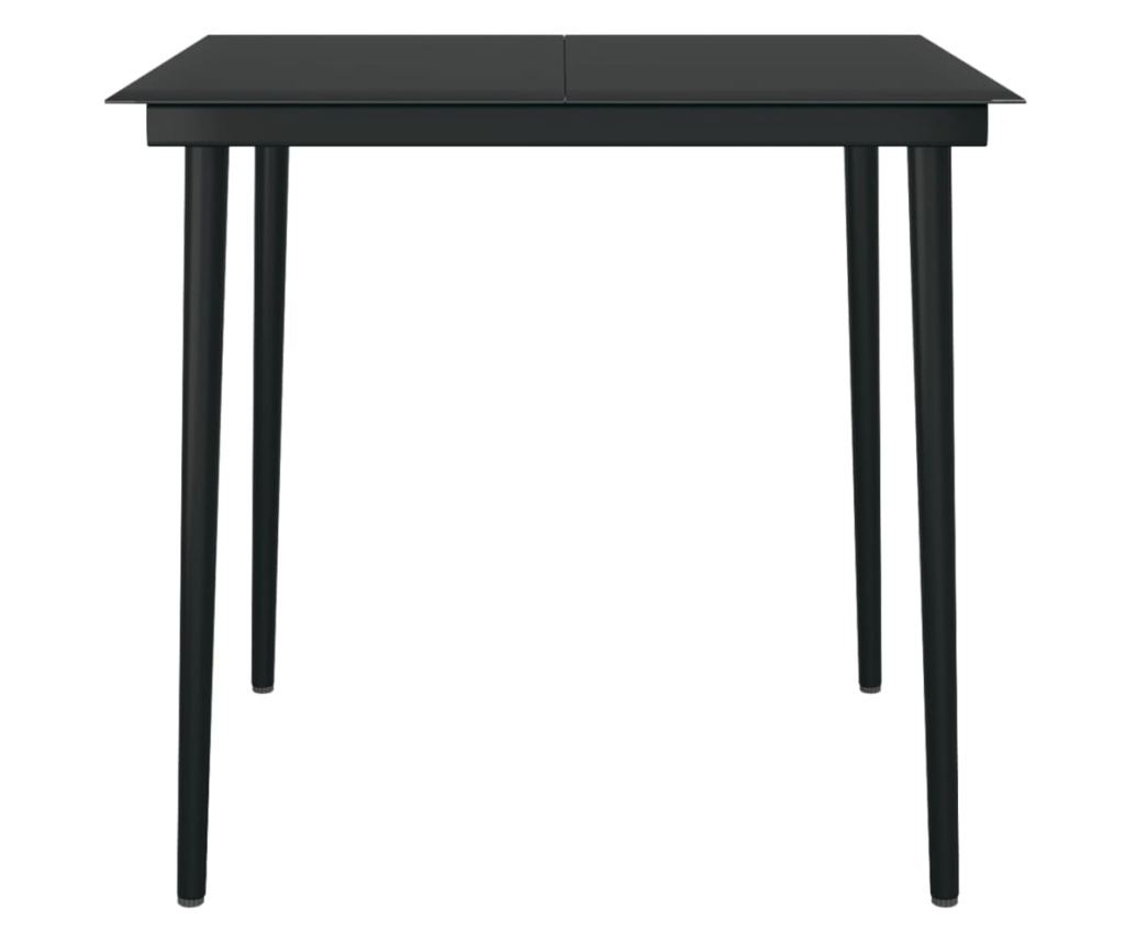 Vrtni namještaj, 5 dijelova, siva i crna - 6