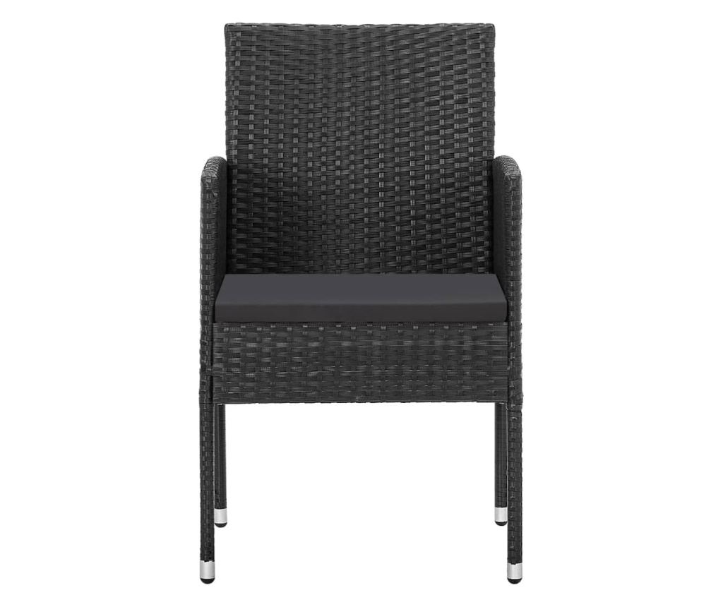 Set vrtnega pohištva, 5 kosov, črna - 4