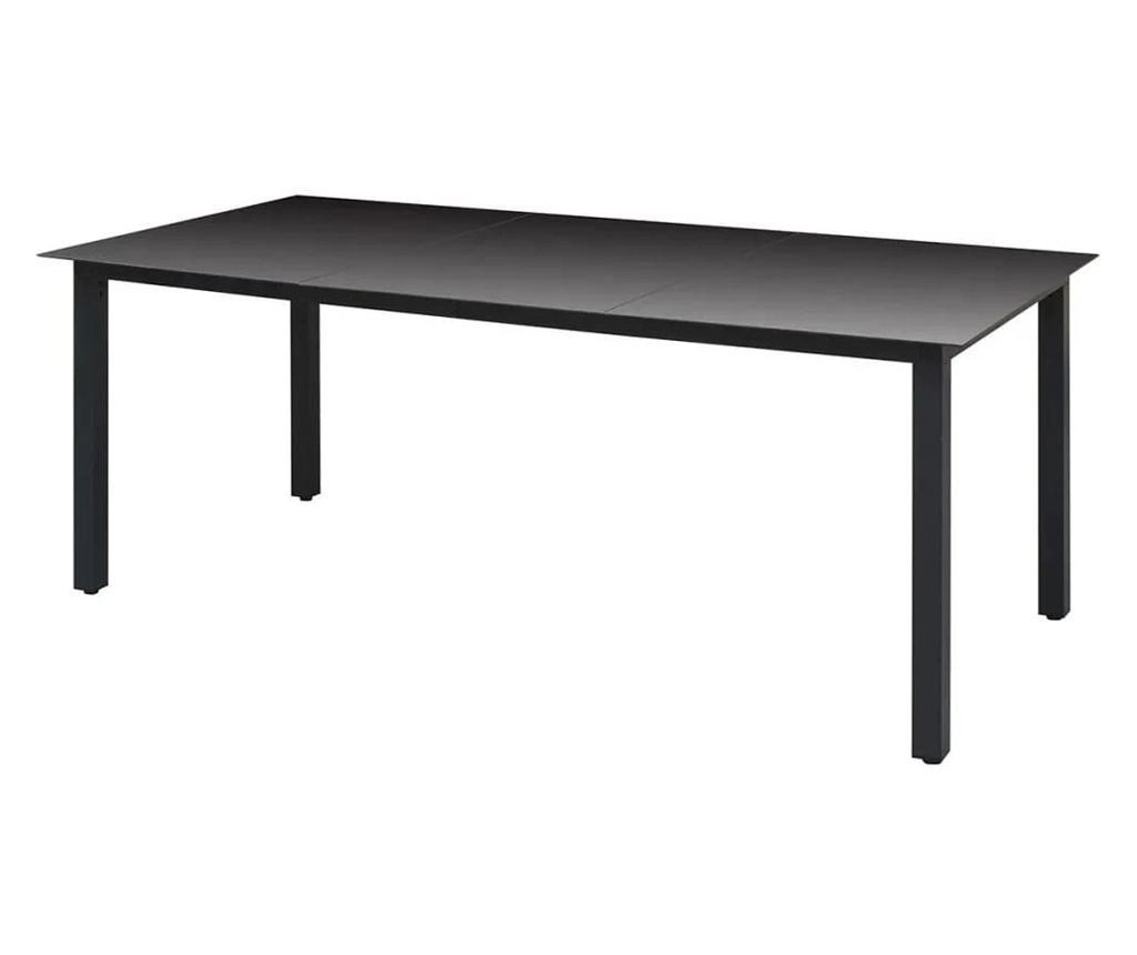 Vrtni namještaj s jastucima, 9 dijelova, crni, poliratan - 10