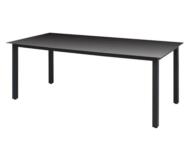 Vrtni namještaj s jastucima, 9 dijelova, crni, poliratan