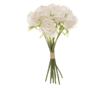Buchet 12 trandafiri artificiale PAMI, F1021-86, 30cm Alb thumbnail 2