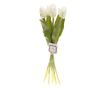 Buchet 7 lalele mare artificiale PAMI, F1021-75, 40cm Alb thumbnail 1