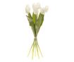 Buchet 7 lalele mare artificiale PAMI, F1021-75, 40cm Alb thumbnail 2
