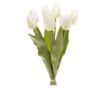 Buchet 7 lalele mare artificiale PAMI, F1021-75, 40cm Alb thumbnail 3
