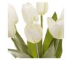 Buchet 7 lalele mare artificiale PAMI, F1021-75, 40cm Alb thumbnail 4