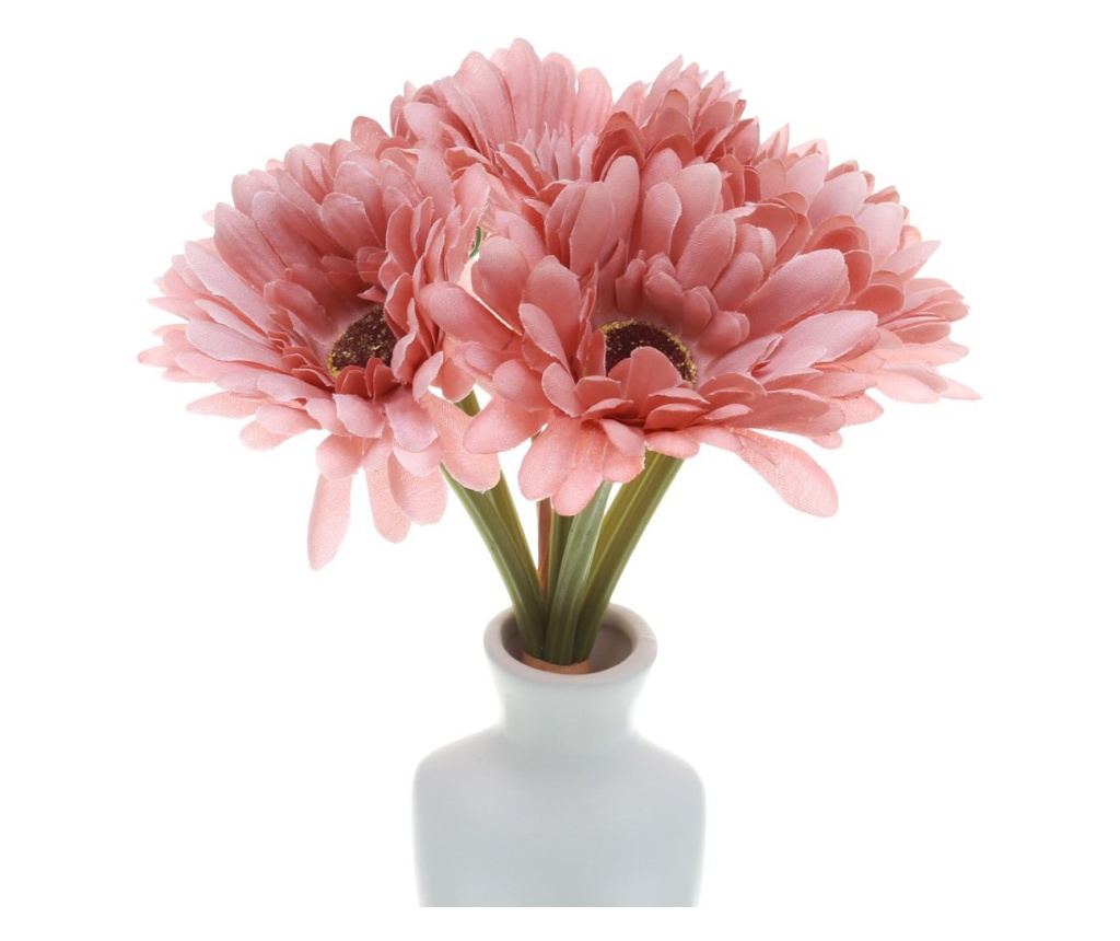 Buchet 6 crizantema elegant artificiale PAMI, F1021-81, 26cm Grena - 3