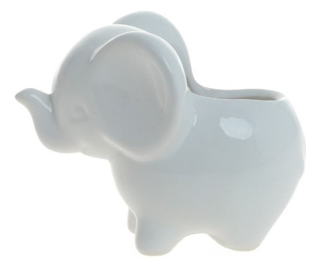 Ghiveci flori ceramic PAMI, FG1021-179, 9x8.5x5 cm, Alb Alb - 2