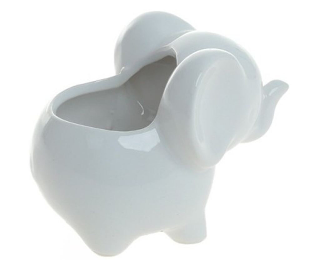 Ghiveci flori ceramic PAMI, FG1021-179, 9x8.5x5 cm, Alb Alb - 4