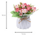 Flori Artificiale in Ghiveci Ceramic PAMI, F1020-65-Roz, 12x8cm