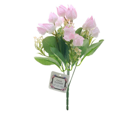 Buchet 5 Orhideea sabie si flori felinar artificiale PAMI, F1021-15, 35cm Roz