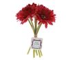 Buchet 6 crizantema elegant artificiale PAMI, F1021-81, 26cm Rosu thumbnail 1