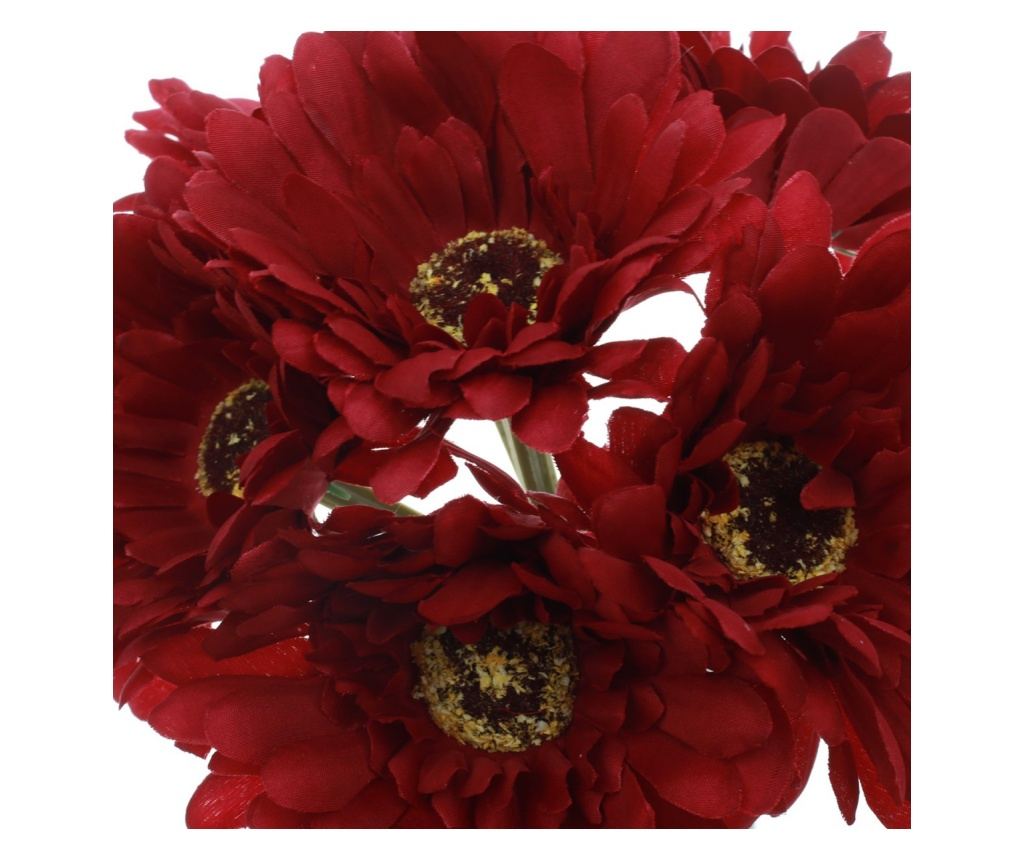 Buchet 6 crizantema elegant artificiale PAMI, F1021-81, 26cm Rosu - 4