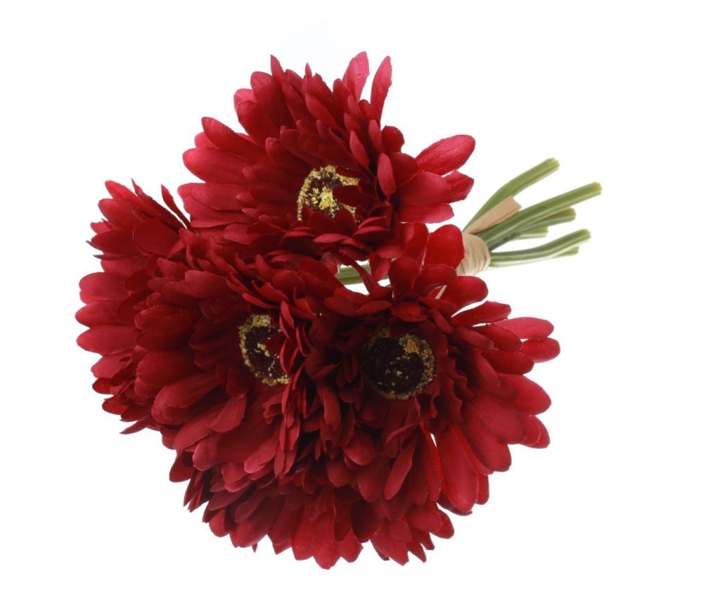 Buchet 6 crizantema elegant artificiale PAMI, F1021-81, 26cm Rosu - 5