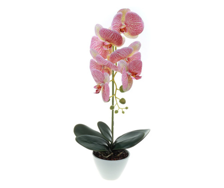 Orhidee artificiala in ghiveci PAMI, F1021-101, 12x12x50cm Roz-deschis